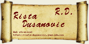 Rista Dušanović vizit kartica